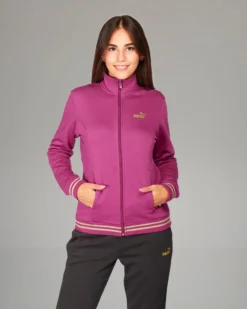 PUMA - TUTA COMPLETA MAGENTA ESSENTIAL+ GLITTER FZ SUIT FL  DA DONNA ,  684765-45