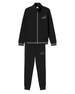 PUMA - TUTA COMPLETA NERA DA RAGAZZA FULL ZIP CON LOGO STRASS (7-16 ANNI) 693862-01