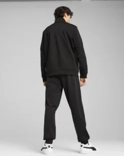 PUMA -TUTA COMPLETA NERA E BIANCA FULL ZIP IN ACETATO POLY COLORBLOCK SUIT  DA UOMO, 687304-01