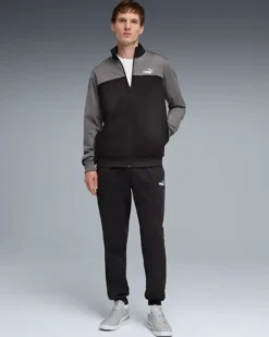 PUMA - TUTA COMPLETA NERA E GRIGIA COLORBLOCK POLY SUIT  DA UOMO, 691766-01