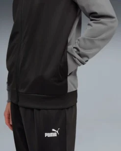PUMA - TUTA COMPLETA NERA E GRIGIA COLORBLOCK POLY SUIT  DA UOMO, 691766-01