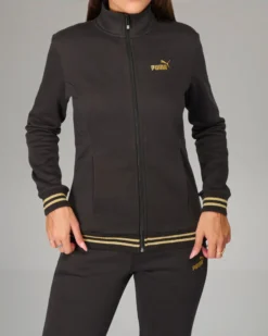 PUMA - TUTA COMPLETA NERA ESSENTIAL+ GLITTER FZ SUIT FL  DA DONNA ,  684764-01
