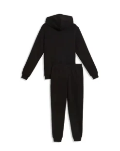 PUMA - TUTA COMPLETA NERA ESSENTIAL ELEVATED DA UOMO FELPA FULL ZIP CON CAPPUCCIO 691771-01