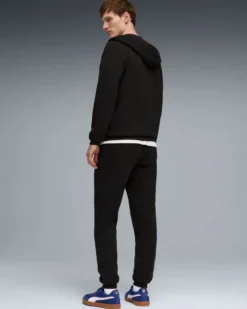 PUMA - TUTA COMPLETA NERA ESSENTIAL ELEVATED DA UOMO FELPA FULL ZIP CON CAPPUCCIO 691771-01