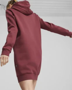 PUMA - Vestitino da donna bordeaux con cappuccio