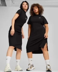 PUMA - VESTITINO DA DONNA CLASSICS RIBBED DRESS NERO - 624256-01