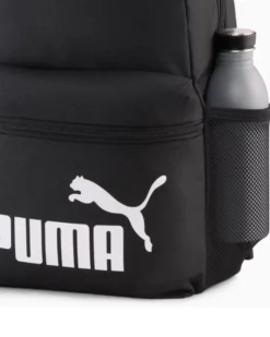 PUMA - ZAINO + BORSELLO NERO PHASE BACKPACK LOGO BIANCO,  092190-01
