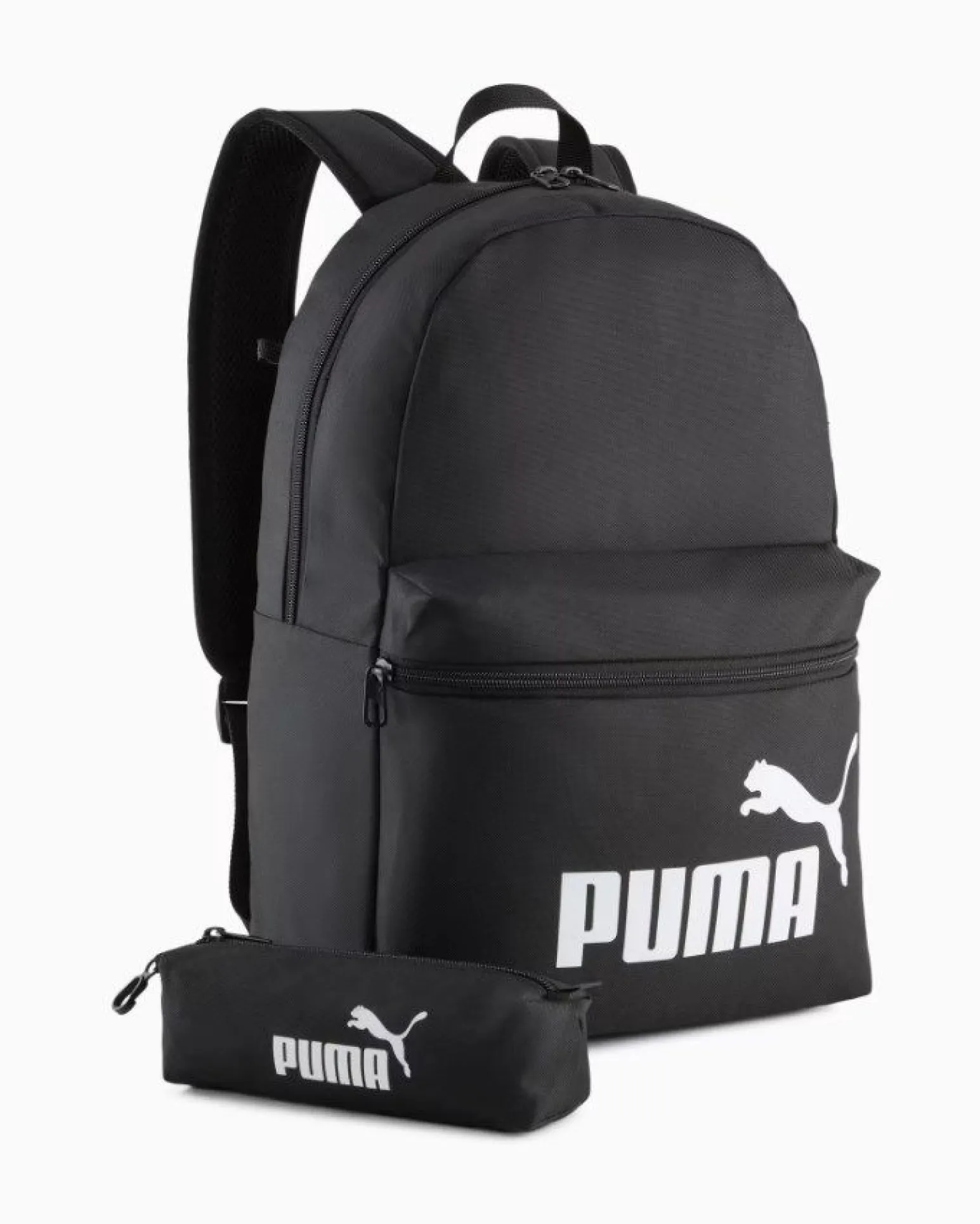 PUMA - ZAINO + BORSELLO NERO PHASE BACKPACK LOGO BIANCO, 092190-01