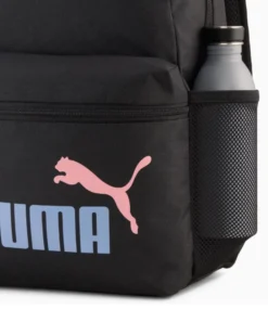 PUMA - ZAINO + BORSELLO NERO PHASE BACKPACK LOGO CELESTE E ROSA,  092190-02