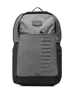 PUMA - Zaino grigio con tasca anteriore e scomparto per laptop interno