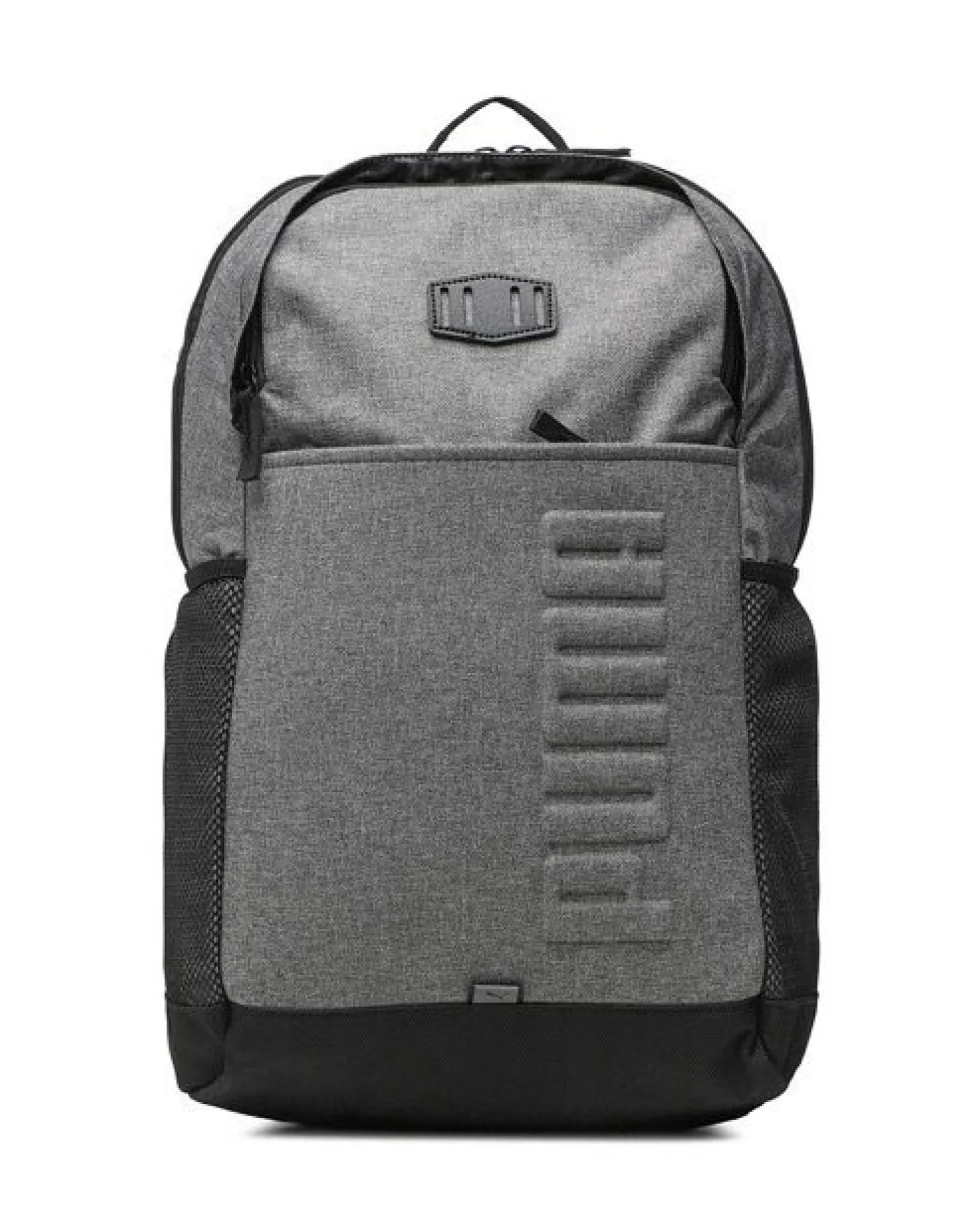 PUMA - Zaino grigio con tasca anteriore e scomparto per laptop interno