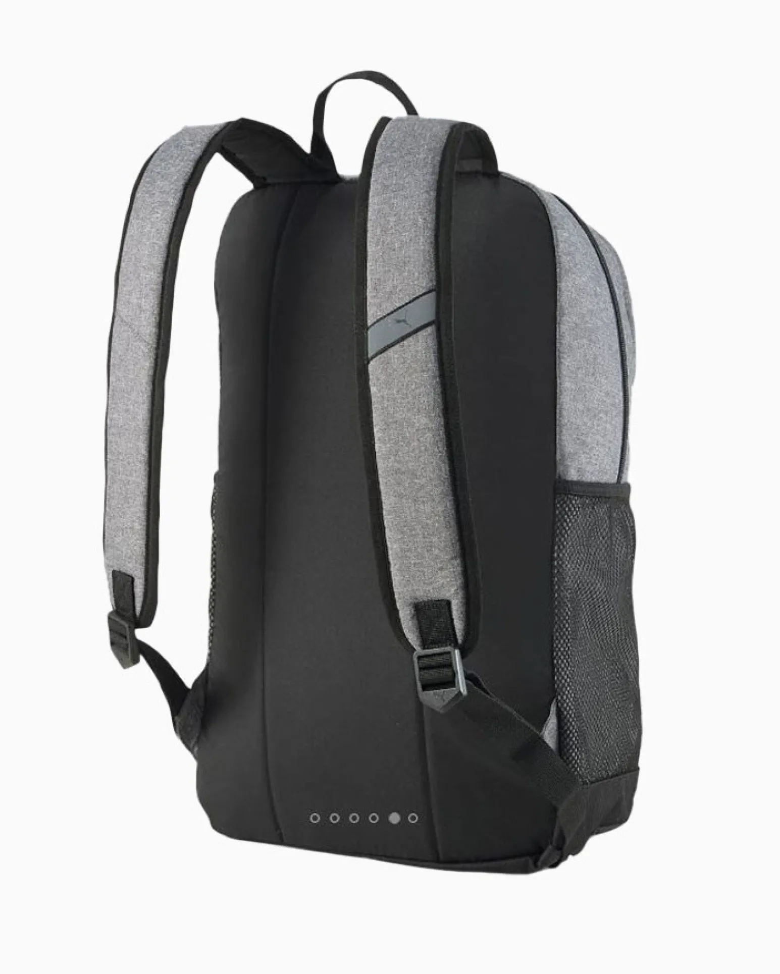 PUMA - Zaino grigio con tasca anteriore e scomparto per laptop interno