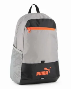 PUMA - ZAINO GRIGIO, NERO E ARANCIONE PLUS BACKPACK,  090903-04