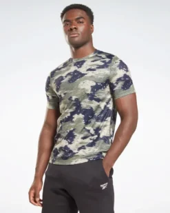 REEBOK-T-SHIRT TRAINING CAMO-HS7758