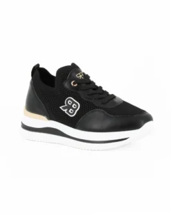 RENATO BALESTRA - Scarpa sneakers nera con soletta estraibile in VERA PELLE