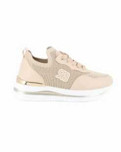 RENATO BALESTRA - Scarpa sneakers beige con soletta estraibile in VERA PELLE