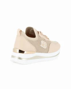 RENATO BALESTRA - Scarpa sneakers beige con soletta estraibile in VERA PELLE