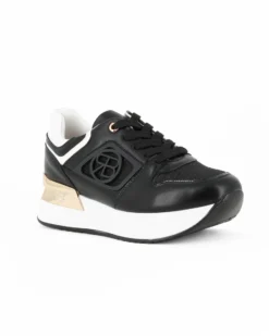 RENATO BALESTRA - Scarpa sneakers nera con soletta estraibile in VERA PELLE