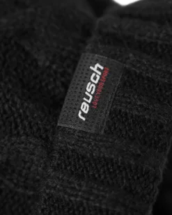 REUSCH - CAPPELLO EVE IN MAGLIA NERO CON FODERA INTERNA IN PILE E PON PON