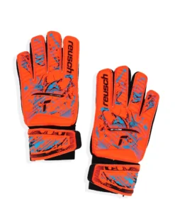 REUSCH - Guanti da portiere bambino arancioni e neri - ATTRAKT STARTER SOLID JUNIOR