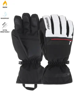 REUSCH - GUANTI DA SCI NERI E BIANCHI DA UOMO  - KING 6401198