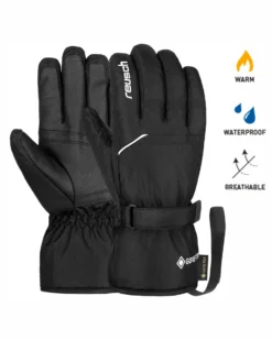 REUSCH - Guanti sci neri e bianchi da uomo idrorepellenti, antivento e ultratraspiranti - SVEN GORE-TEX