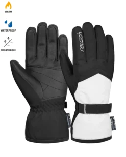 REUSCH - Guanti sci neri e bianchi da donna idrorepellenti, antivento e ultratraspiranti - MONI R-TEX XT