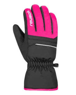 REUSCH - Guanti sci neri e rosa da bambino idrorepellenti, antivento e ultratraspiranti - ALAN