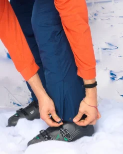 REUSCH - Pantalone da sci uomo blu con salopette impermeabile traspirante e antivento