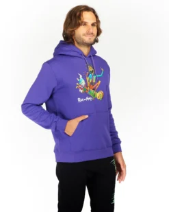 RICK AND MORTY - UOMO FELPA CON CAPPUCCIO