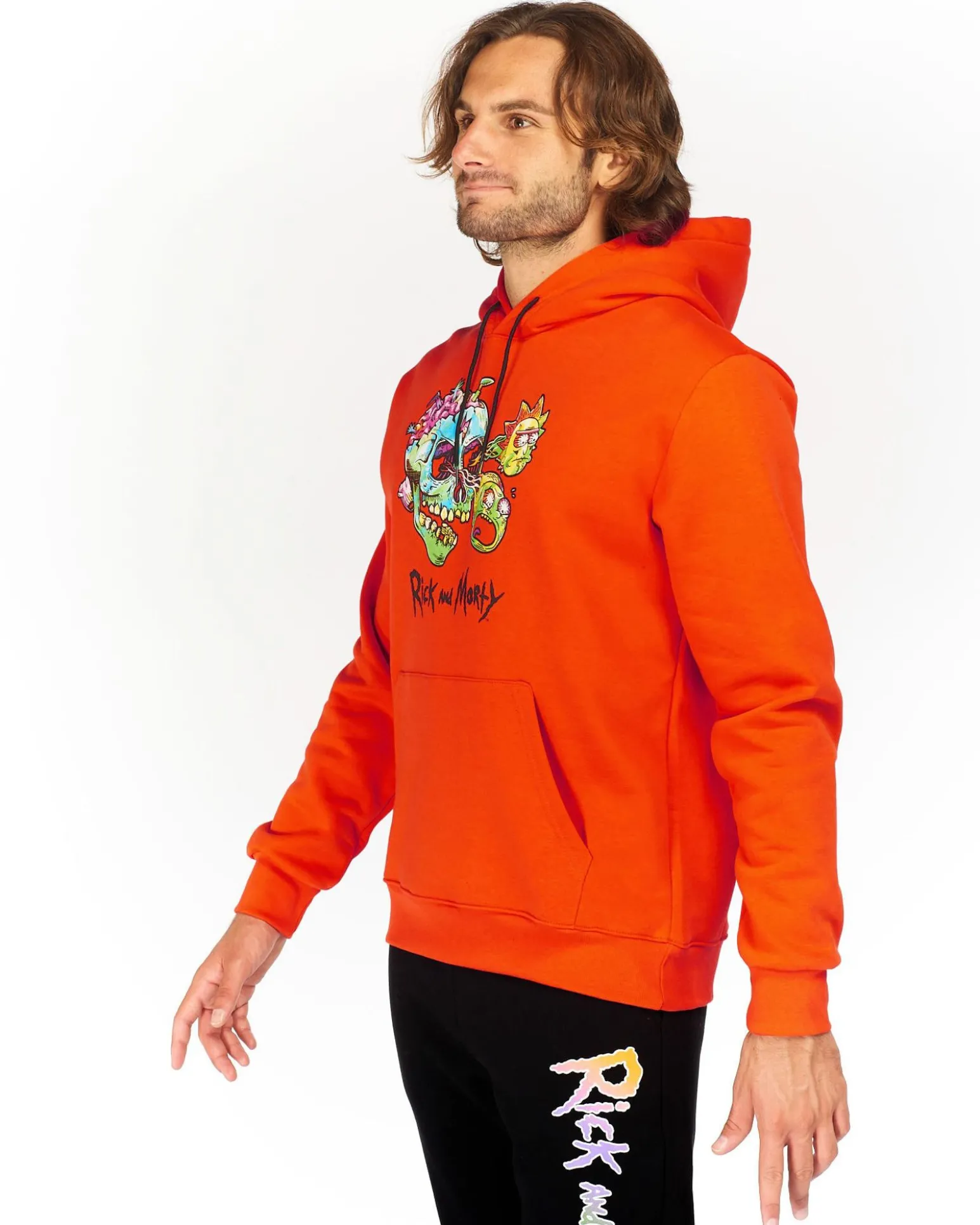 RICK AND MORTY - UOMO FELPA CON CAPPUCCIO