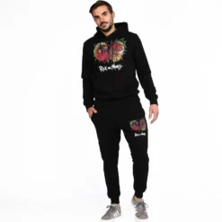 RICK AND MORTY - UOMO FELPA CON CAPPUCCIO