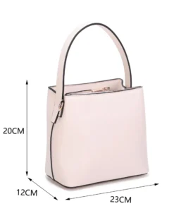 RIFLE - Borsa ad un manico nude con motivo ad intreccio, tracolla removibile