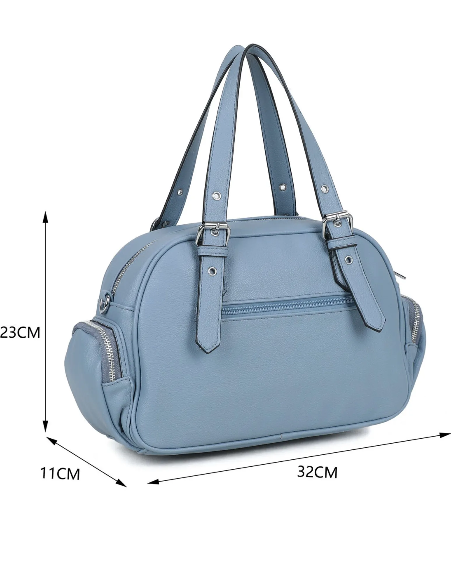 RIFLE - Borsa a mano avio con tasche laterali e fibbie sui manici, tracolla removibile