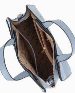 RIFLE - Borsa a mano celeste avio con tasca frontale e tracolla removibile