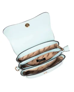 RIFLE - Borsa a mano celeste con patta, tasca posteriore e tre scomparti interni, tracolla removibile