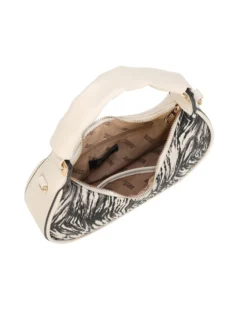 RIFLE - Borsa a spalla animalier beige, tracolla removibile
