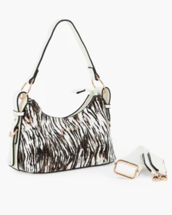 RIFLE - Borsa a spalla animalier, tracolla removibile