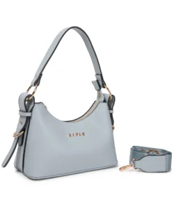 RIFLE - Borsa a spalla celeste, tracolla removibile