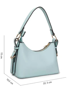 RIFLE - Borsa a spalla celeste, tracolla removibile