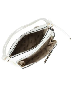 RIFLE - Borsa a spalla maculata con tasca frontale e tracolla removibile