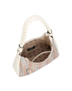 RIFLE - Borsa a spalla multicolor effetto intreccio con manico intrecciato, tracolla removibile