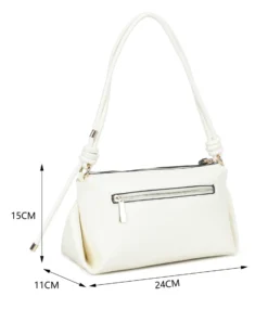 RIFLE - Borsa a spalla multicolor effetto intreccio con tasca frontale e tracolla removibile
