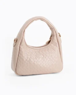 RIFLE - Borsa a spalla nude trapuntata con tracolla removibile