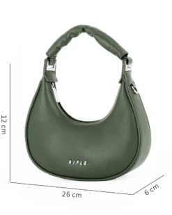 RIFLE - Borsa a spalla verde, tracolla removibile