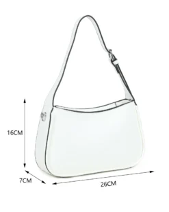 RIFLE - Borsa a spalla zebrata con dettaglio intreccio frontale, tracolla removibile