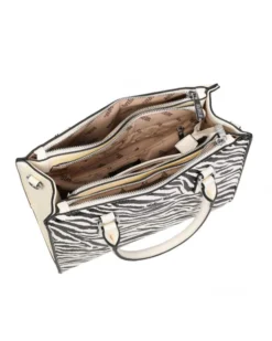 RIFLE - Borsa due manici animalier con tre scomparti principali, tracolla removibile