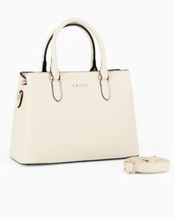 RIFLE - Borsa due manici avorio, tracolla removibile