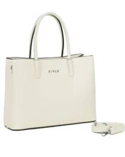 RIFLE - Borsa due manici beige con tre scomparti interni, tracolla removibile