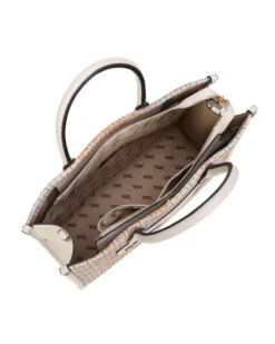 RIFLE - Borsa due manici multicolor effetto intreccio con tre scomparti principali e tasca frontale, tracolla removibile